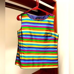 100% silk rainbow design tank